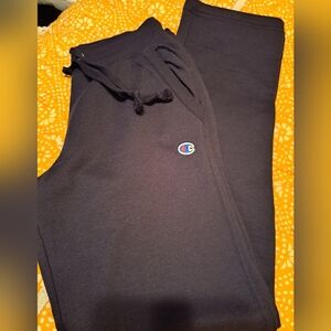 EUC Women's Champion Black Sweatpants,drawstring,straight leg,measurements above